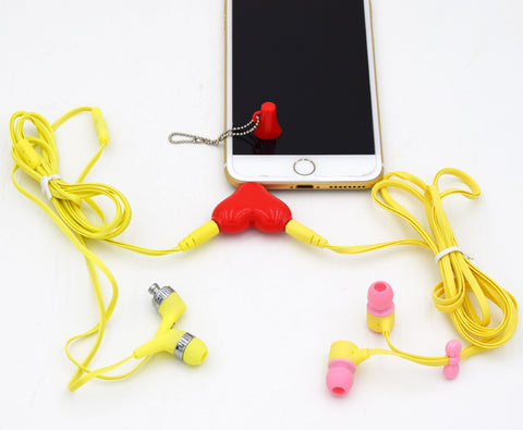 Heart Shaped Earphone Splitter
